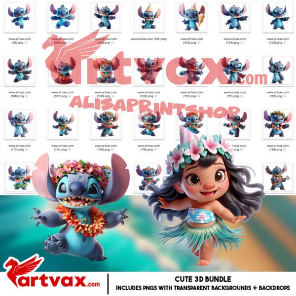 Lilo and Stitch Clipart Bundle