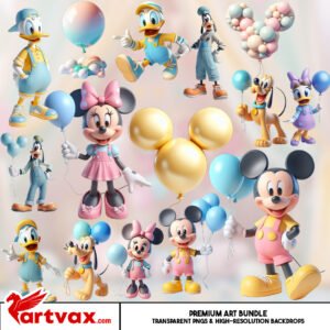 Mickey and Friends Balloon Clipart