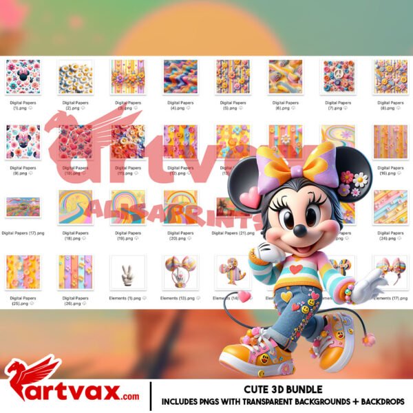 Minnie Mouse Clipart Bundle