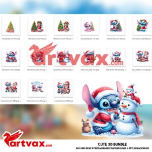 Christmas Stitch Clipart Bundle