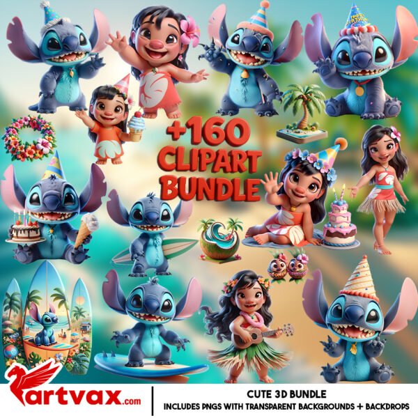 Lilo and Stitch Clipart Bundle