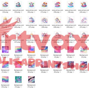 Cute Unicorn PNG Bundle