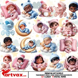 Sleeping Baby PNG Bundle