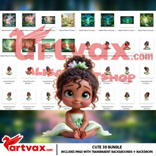 Princess and the Frog Clipart Bundle