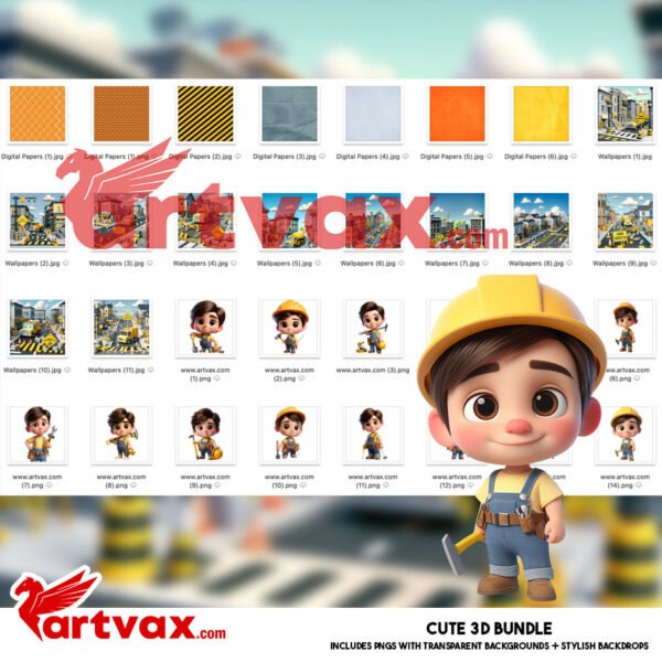Construction Worker PNG Bundle