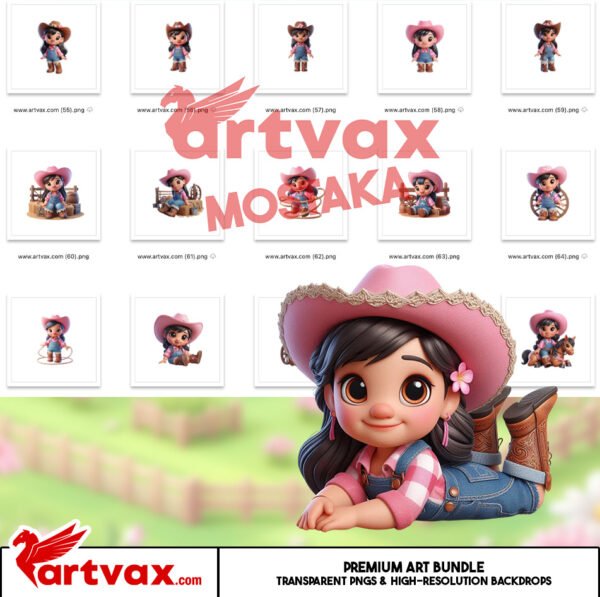 Cowgirl Stitch & Lilo PNG Bundle