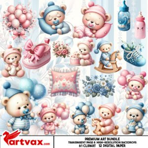 Baby Bear PNG Bundle