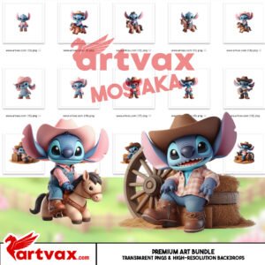 Cowgirl Stitch & Lilo PNG Bundle