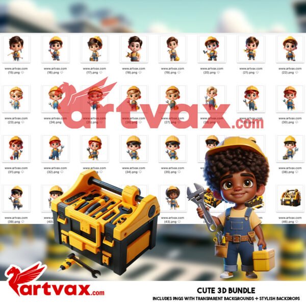 Construction Worker PNG Bundle