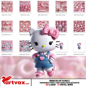 Hello Kitty PNG Clipart Bundle