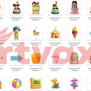 Amusement Park 3D Clipart Bundle