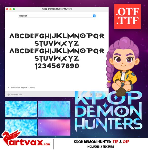 Kpop Demon Hunter Font