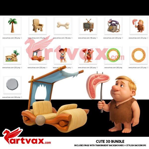 Flintstones Clipart Bundle