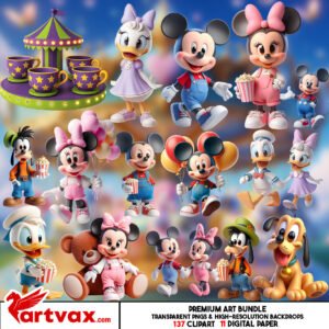 Mickey and Friends Clipart Bundle