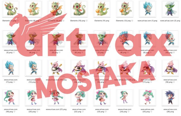 Chibi Dragon Ball Z Clipart Bundle