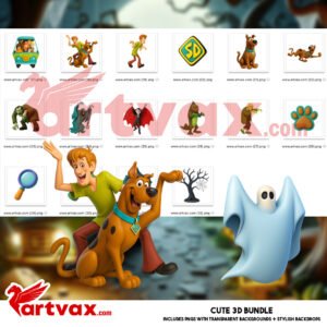Scooby-Doo 3D Clipart Bundle
