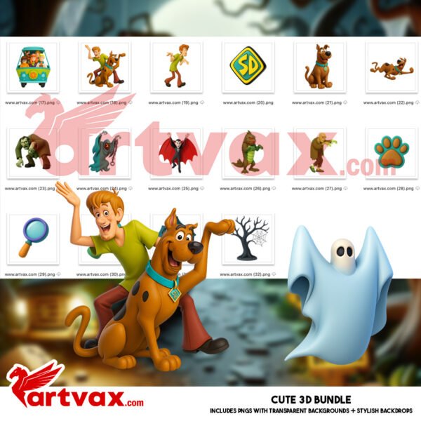 Scooby-Doo 3D Clipart Bundle