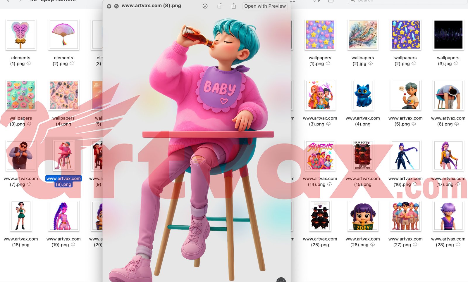 Kpop Huntrix PNG Bundle