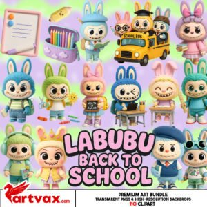 Labubu Back to School Clipart Bundle