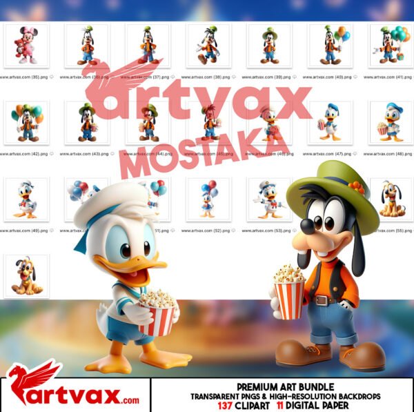 Mickey and Friends Clipart Bundle