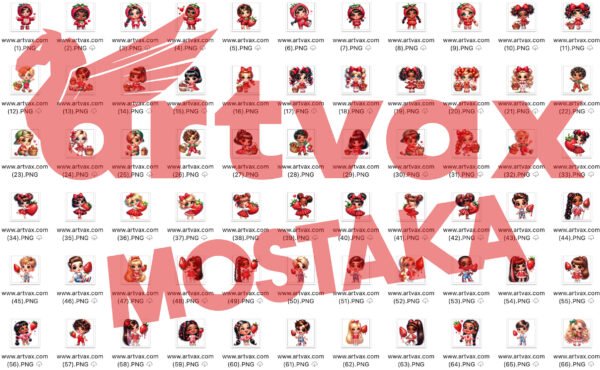 Strawberry Kids Clipart Bundle