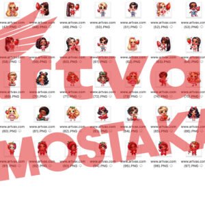 Strawberry Kids Clipart Bundle