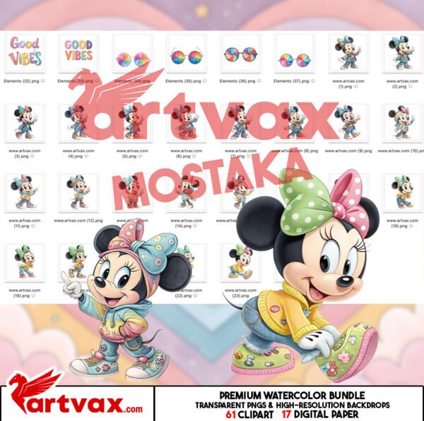 Hippie Minnie Clipart PNG