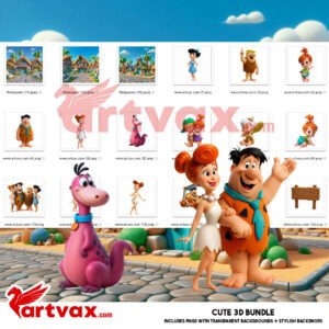 Flintstones Clipart Bundle