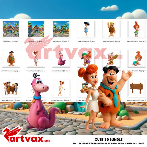 Flintstones Clipart Bundle