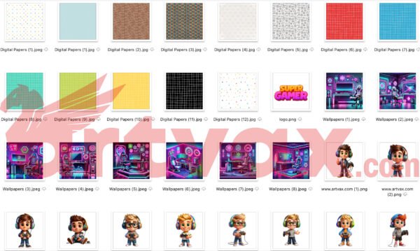 Super Gamer 3D Clipart Bundle