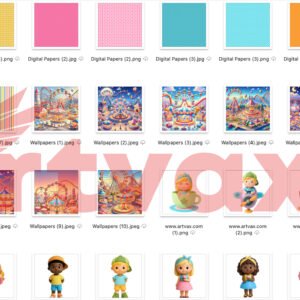 Amusement Park 3D Clipart Bundle