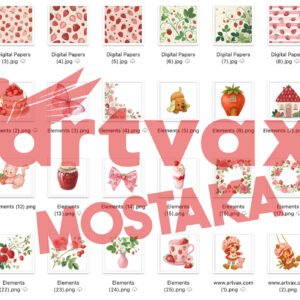 Strawberry Girl Clipart Bundle