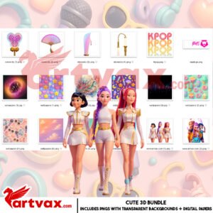 Kpop Huntrix PNG Bundle