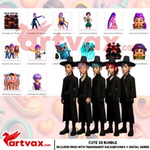 Kpop Huntrix PNG Bundle