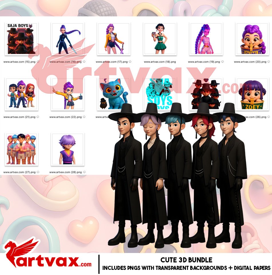 Kpop Huntrix PNG Bundle