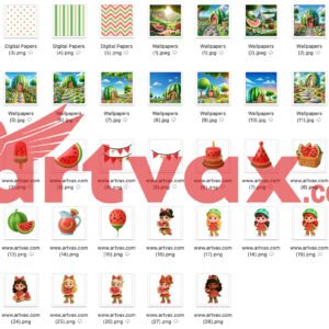 Watermelon Girl PNG Bundle