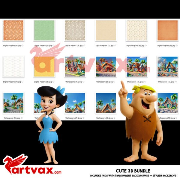 Flintstones Clipart Bundle