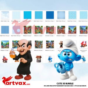 Smurfs 3D Clipart Bundle