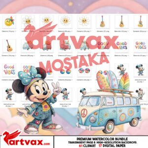 Hippie Minnie Clipart PNG