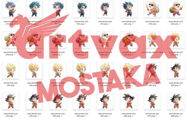 Chibi Dragon Ball Z Clipart Bundle