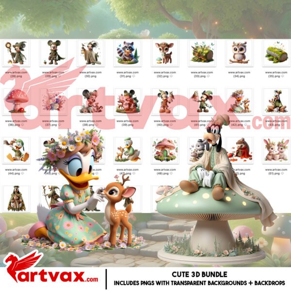 Disney Woodland Fairy Clipart Bundle