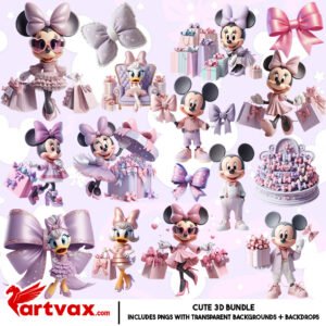 Minnie Mouse and Mickey Mouse Digital Clipart