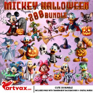 Mickey Halloween Clipart Bundle