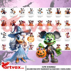 Mickey Halloween Clipart Bundle