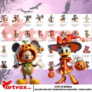 Mickey Halloween Clipart Bundle