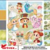 Alice in Wonderland Watercolor Clipart