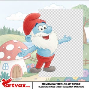 Smurfs Watercolor Clipart