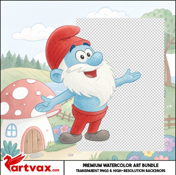 Smurfs Watercolor Clipart