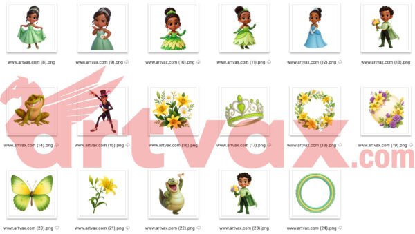 Princess and the Frog Clipart Bundle