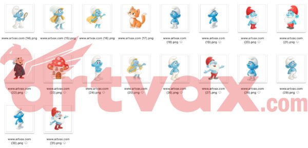 Smurfs Watercolor Clipart